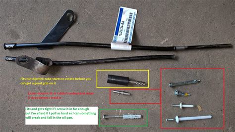 how to remove dipstick tube from engine block